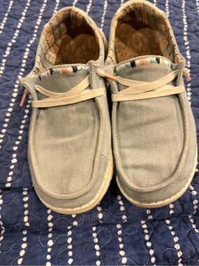 Hey Dude Women's Wendy Boho Light Denim shoes size 7
